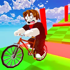Obby đua xe đạp