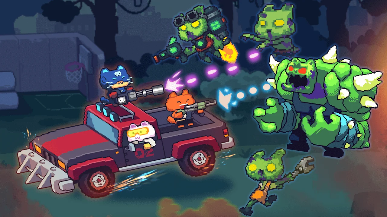 Đội trưởng Mèo bắn Zombie