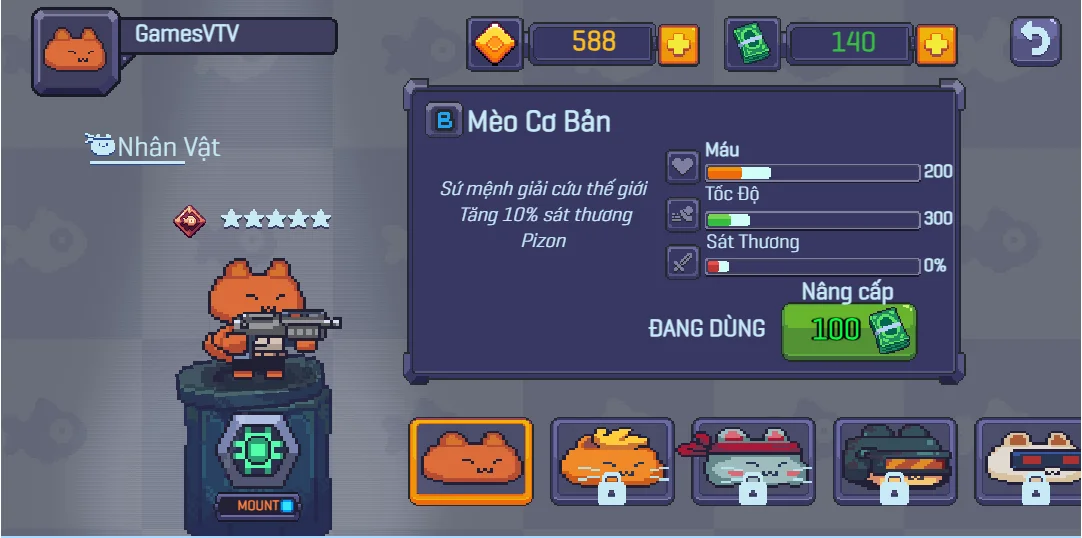 Đội trưởng Mèo bắn Zombie