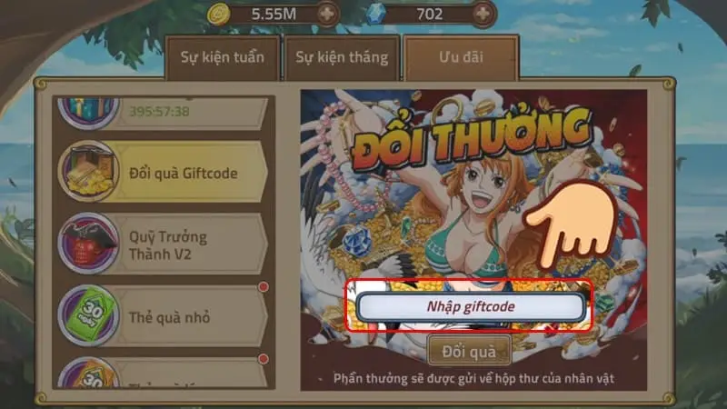 code Huyền Thoại Hải Tặc 3