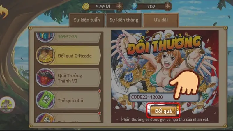 code Huyền Thoại Hải Tặc 4