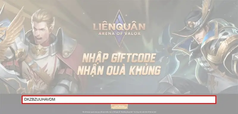 code Liên Quân 8